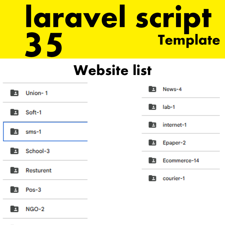 35 laravel script template